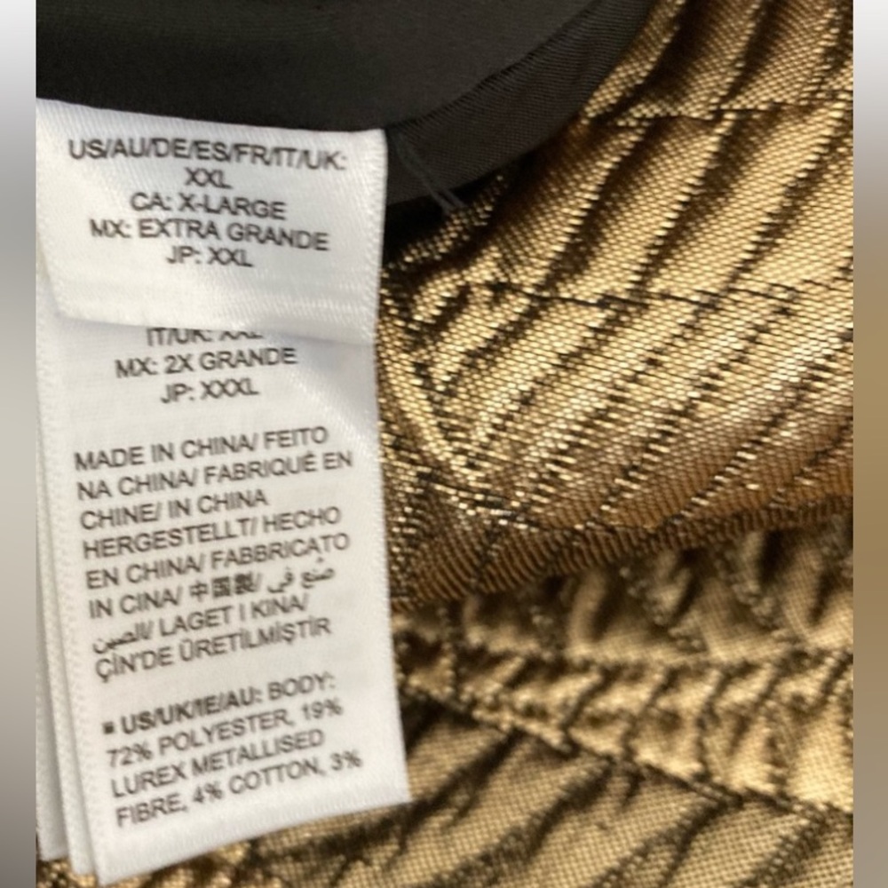 NWT ,Making The Cut , metallic,gold jaguar, midi, jacket,/XL wrap Size XX… - Picture 8 of 16